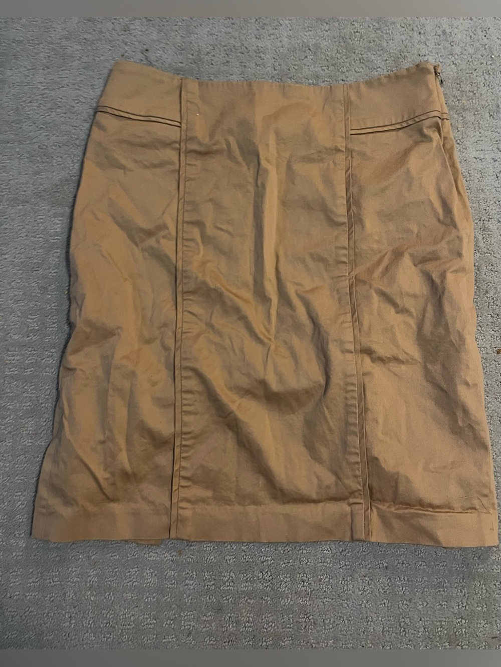New York and company sz 6 Khaki tan Pencil pleated boning Skirt